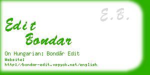 edit bondar business card